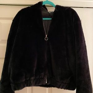 Black Faux Fur Jacket